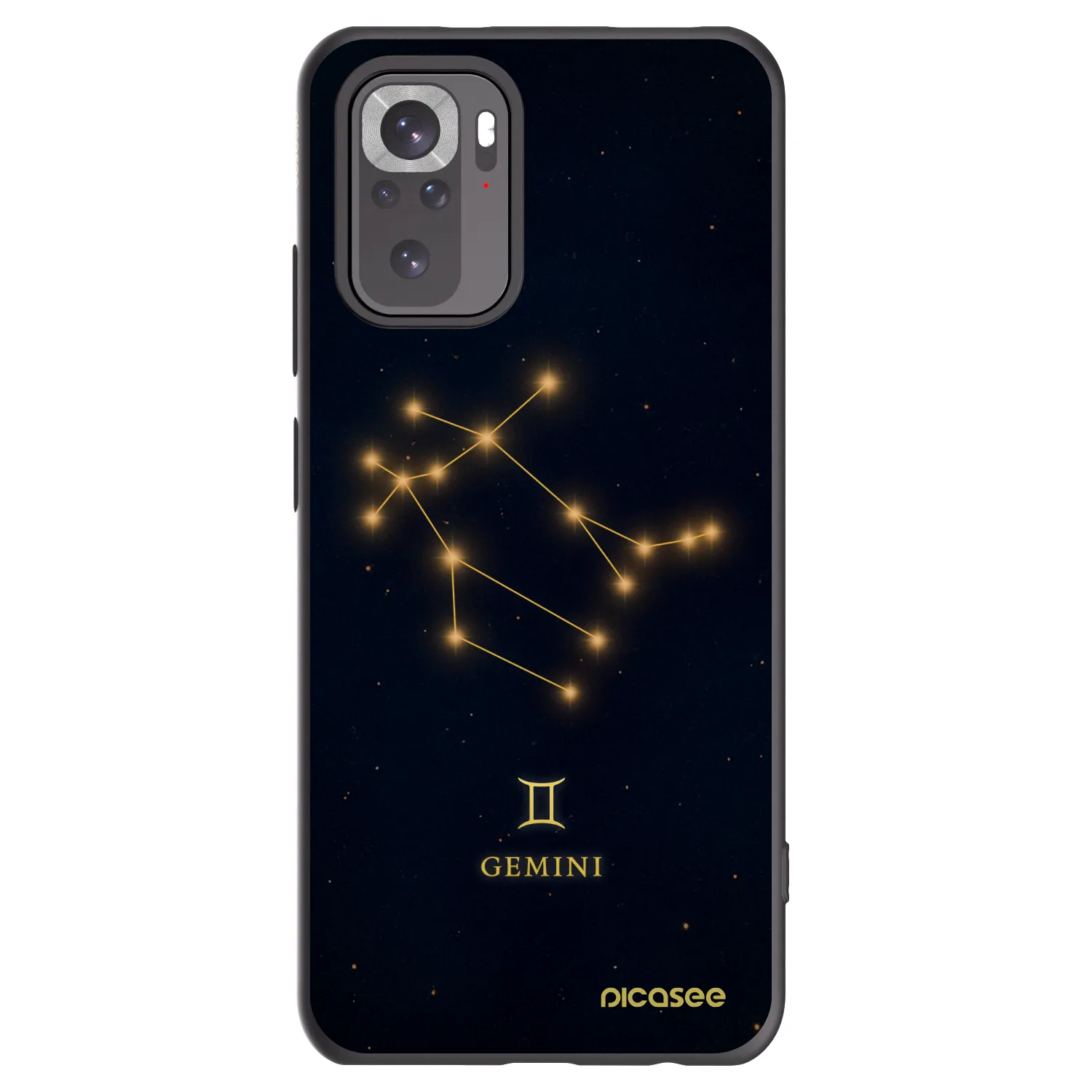 Picasee silikónový čierny obal pre Xiaomi Redmi Note 10S - GEMINI