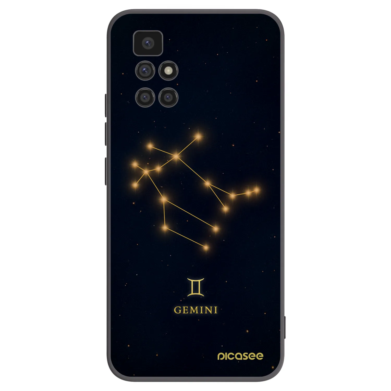 Picasee silikónový čierny obal pre Xiaomi Redmi 10 - GEMINI