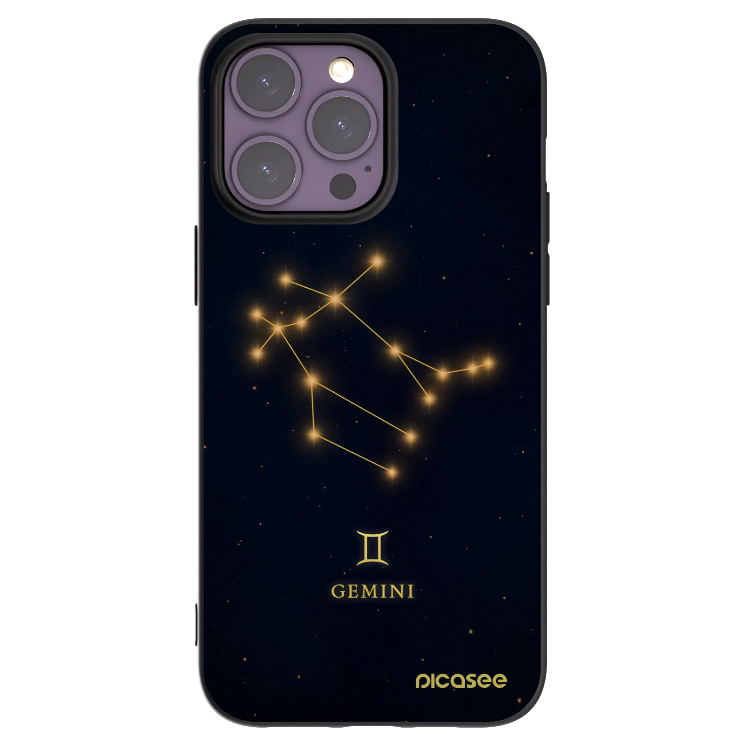 Picasee silikónový čierny obal pre Apple iPhone 14 Pro Max - GEMINI