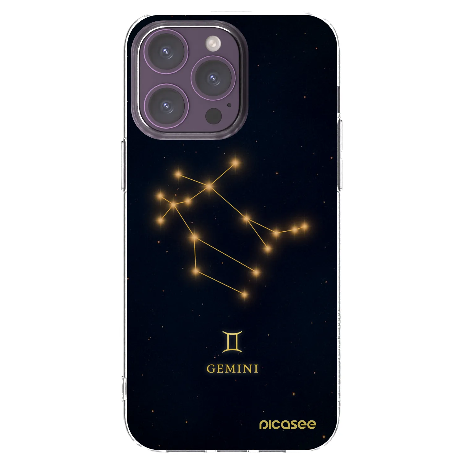Picasee silikónový prehľadný obal pre Apple iPhone 14 Pro Max - GEMINI