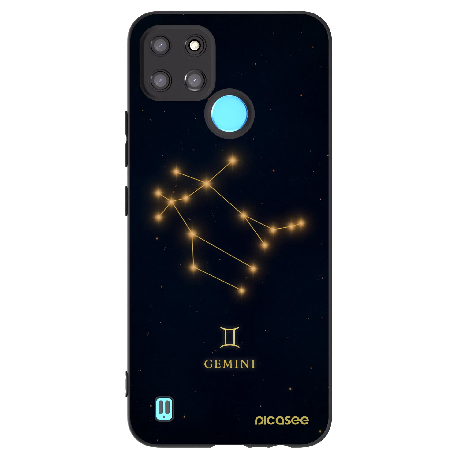 Picasee silikónový čierny obal pre Realme C21Y - GEMINI