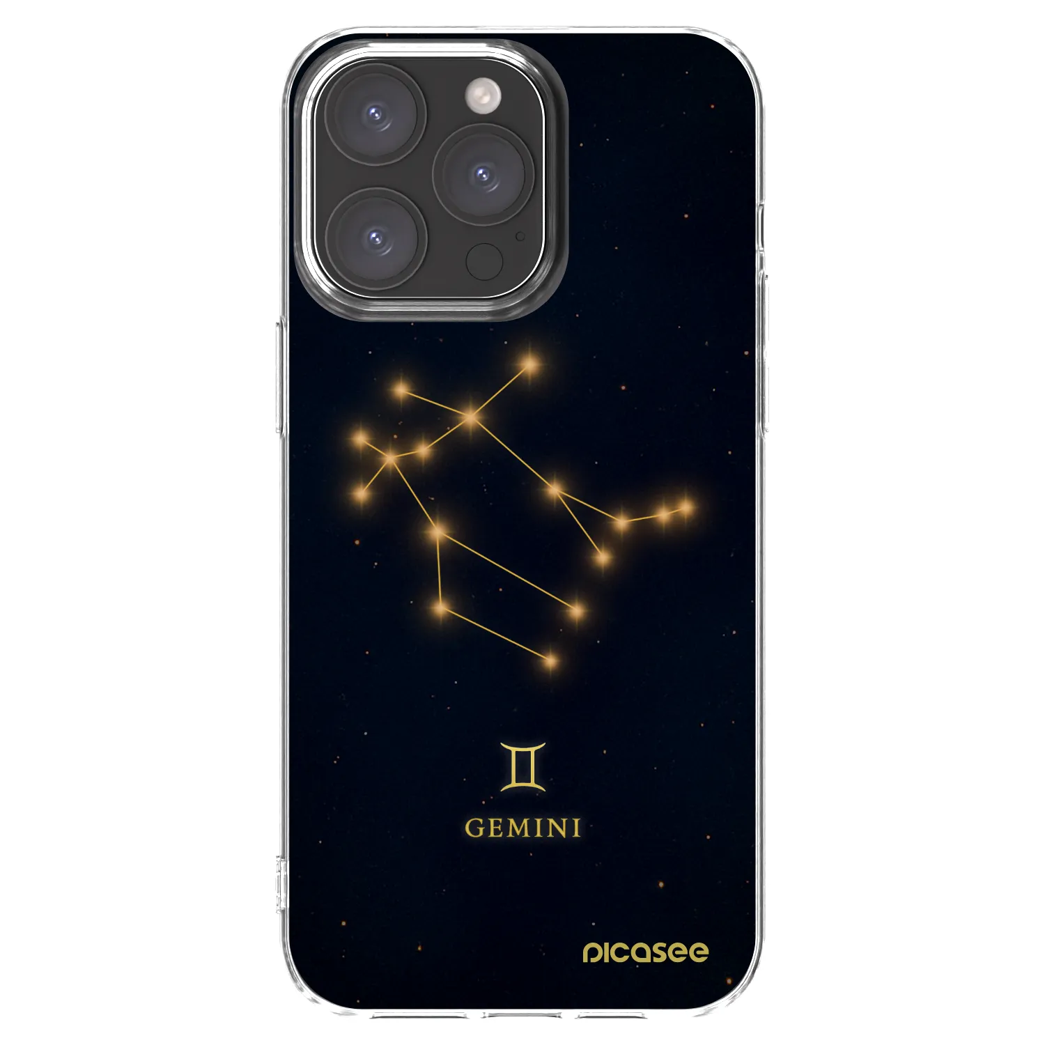 Picasee silikónový prehľadný obal pre Apple iPhone 15 Pro Max - GEMINI