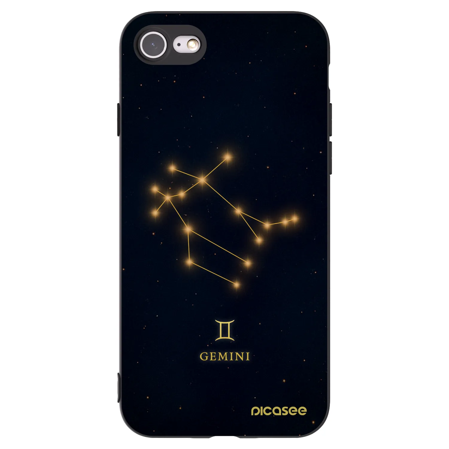Picasee silikónový čierny obal pre Apple iPhone 7 - GEMINI
