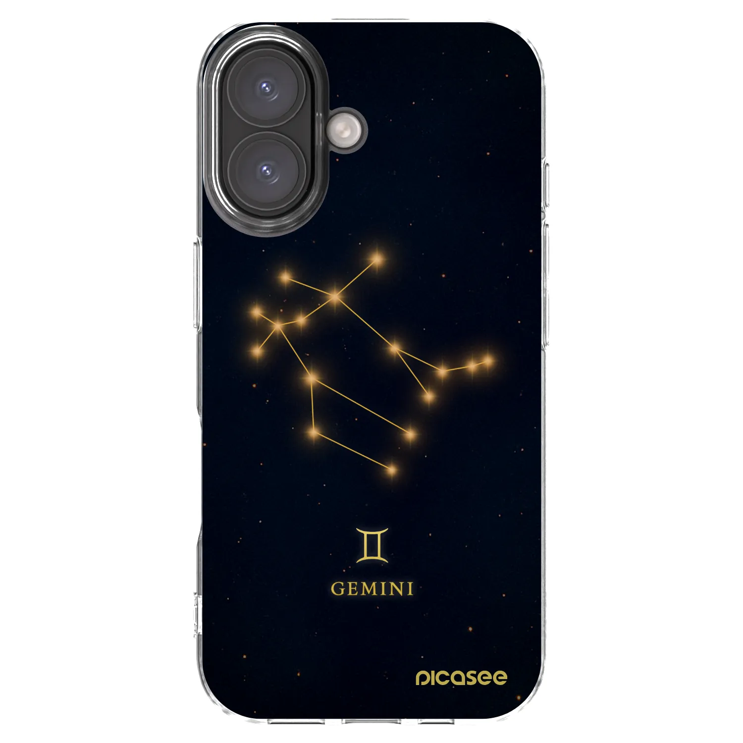 Picasee silikónový prehľadný obal pre Apple iPhone 16 - GEMINI