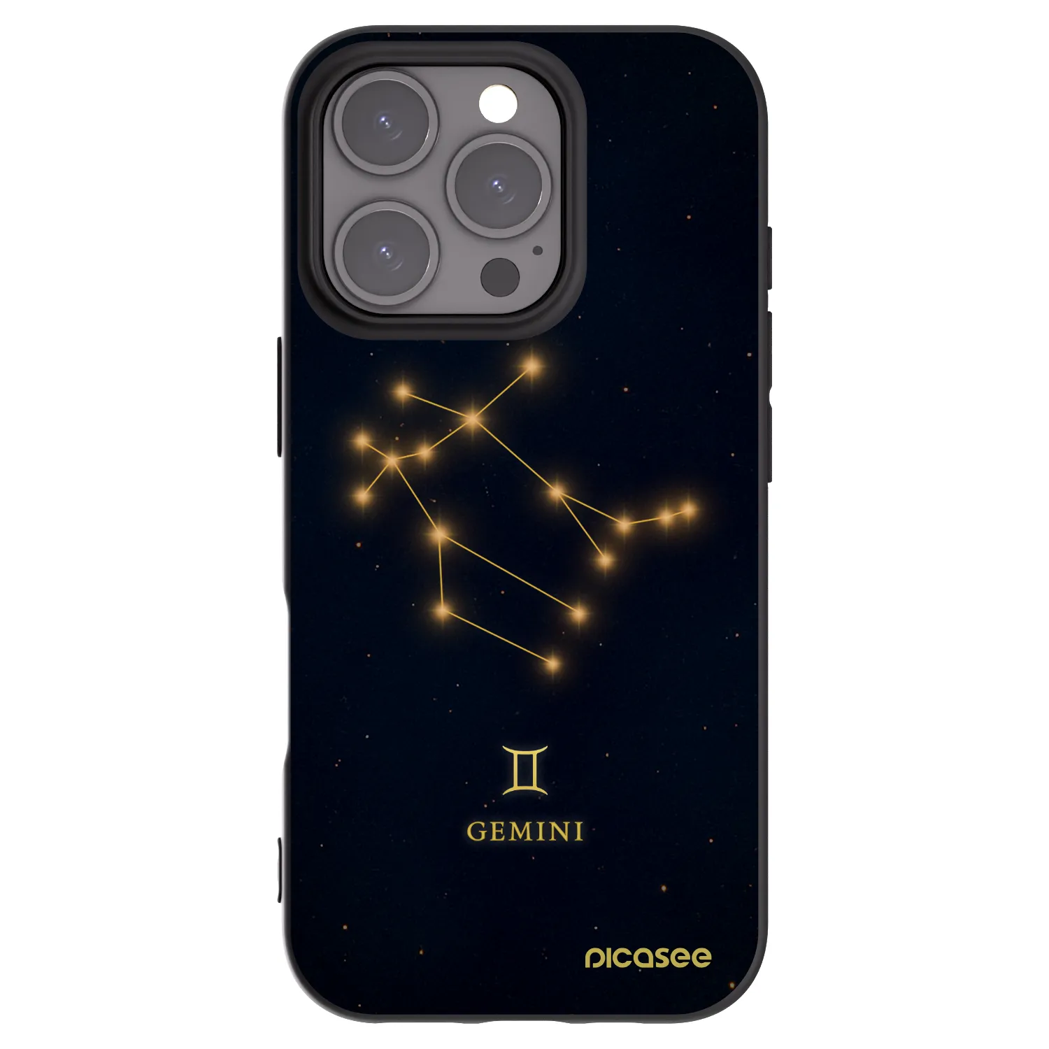Picasee silikónový čierny obal pre Apple iPhone 16 Pro - GEMINI