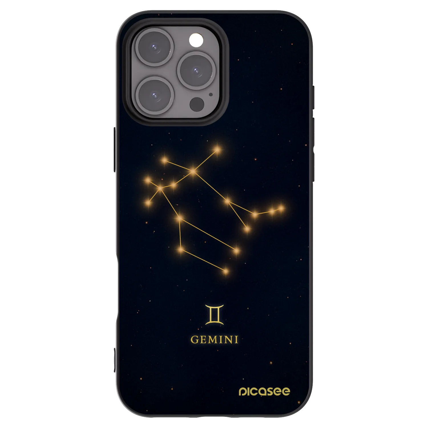Picasee silikónový čierny obal pre Apple iPhone 16 Pro Max - GEMINI
