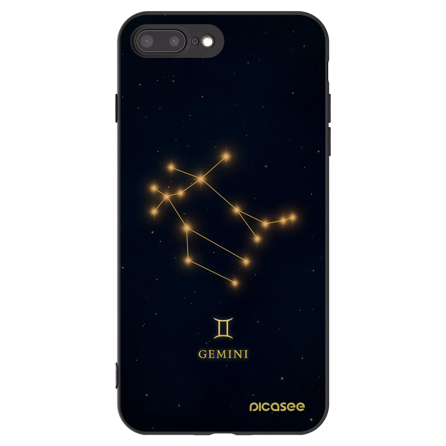 Picasee silikónový čierny obal pre Apple iPhone 8 Plus - GEMINI