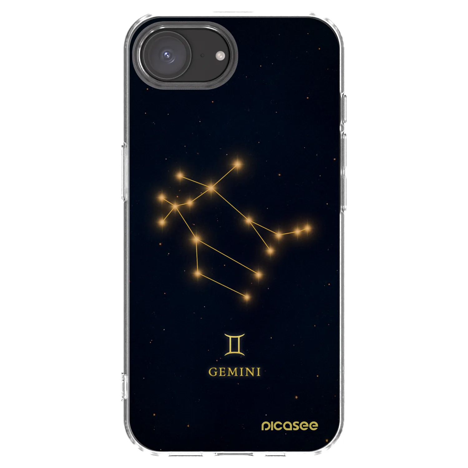 Picasee silikónový prehľadný obal pre Apple iPhone 16e - GEMINI