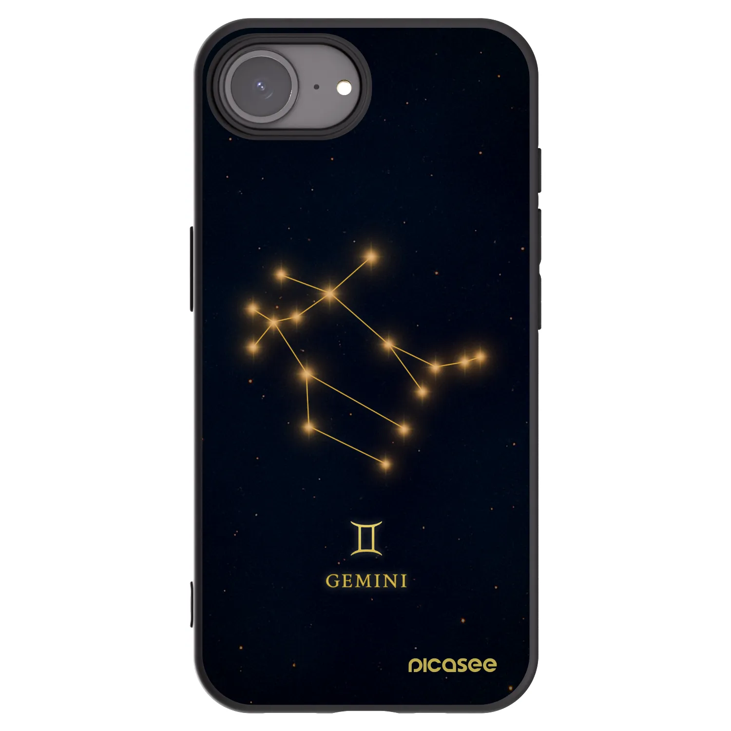 Picasee silikónový čierny obal pre Apple iPhone 16e - GEMINI