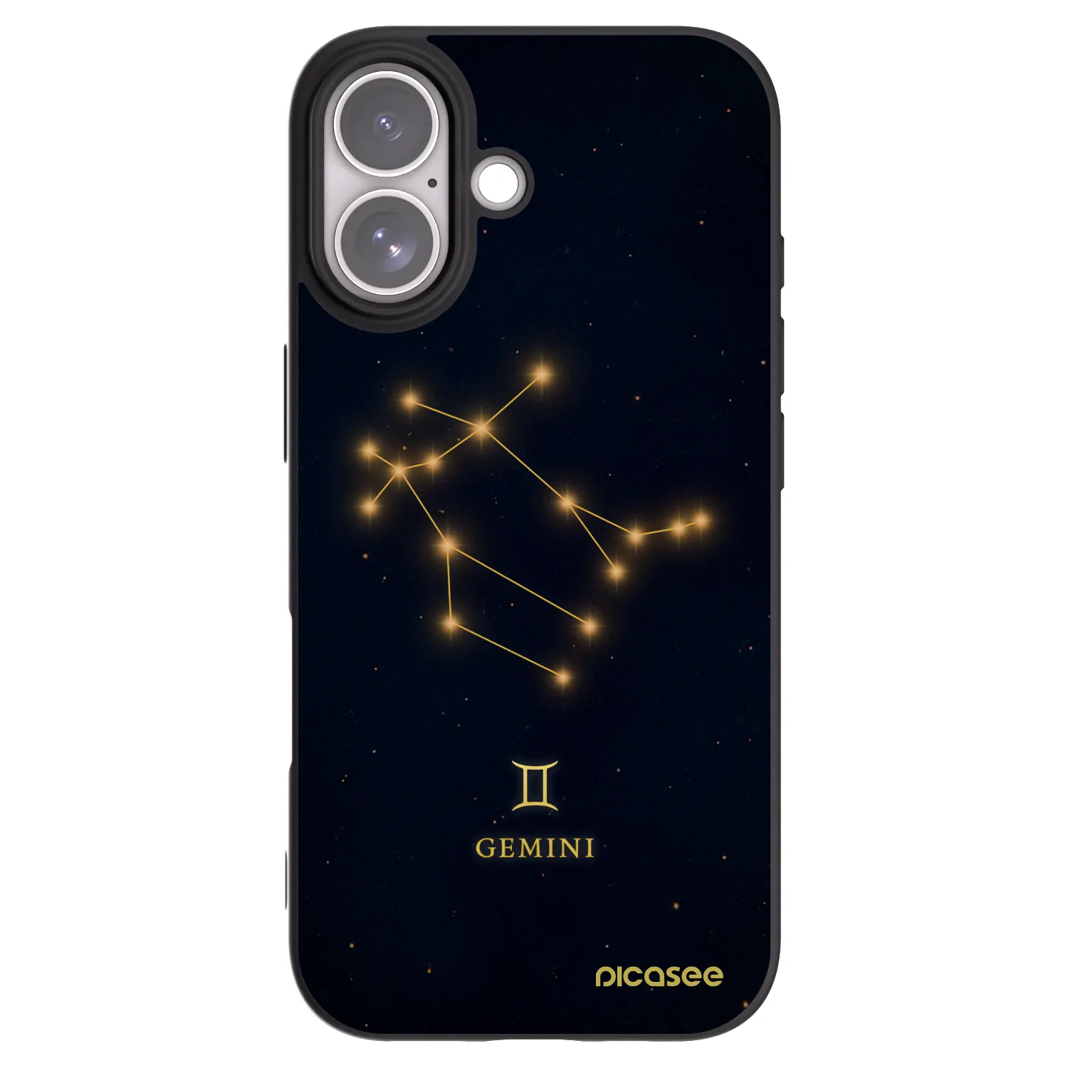 Picasee silikónový čierny obal pre Apple iPhone 17 - GEMINI