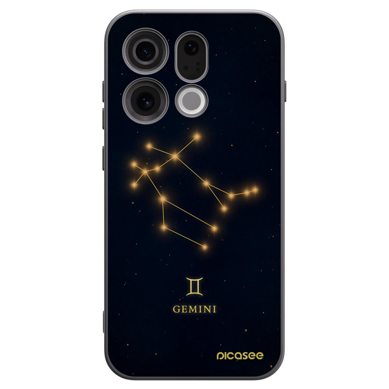 Picasee silikónový čierny obal pre OPPO Find X9 - GEMINI