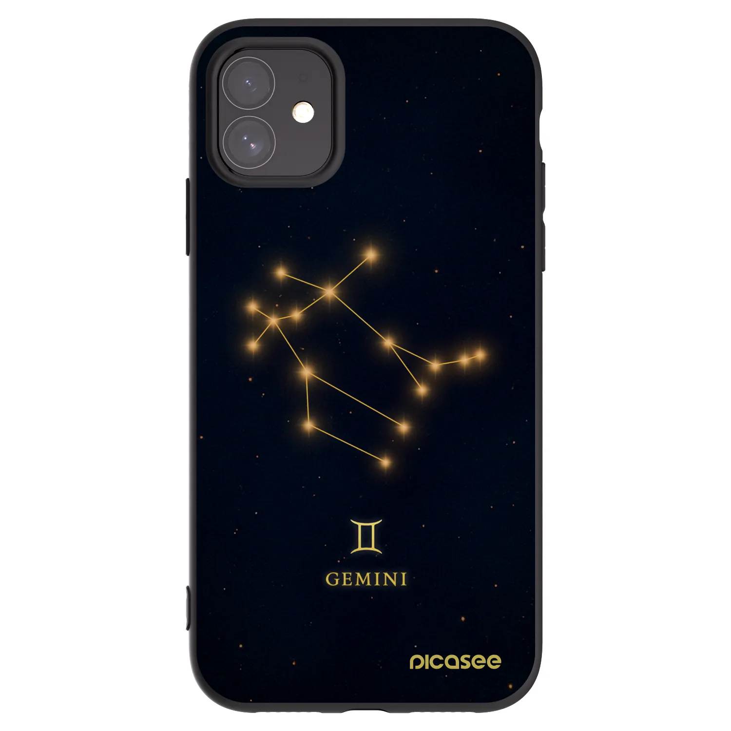 Picasee silikónový čierny obal pre Apple iPhone 11 - GEMINI