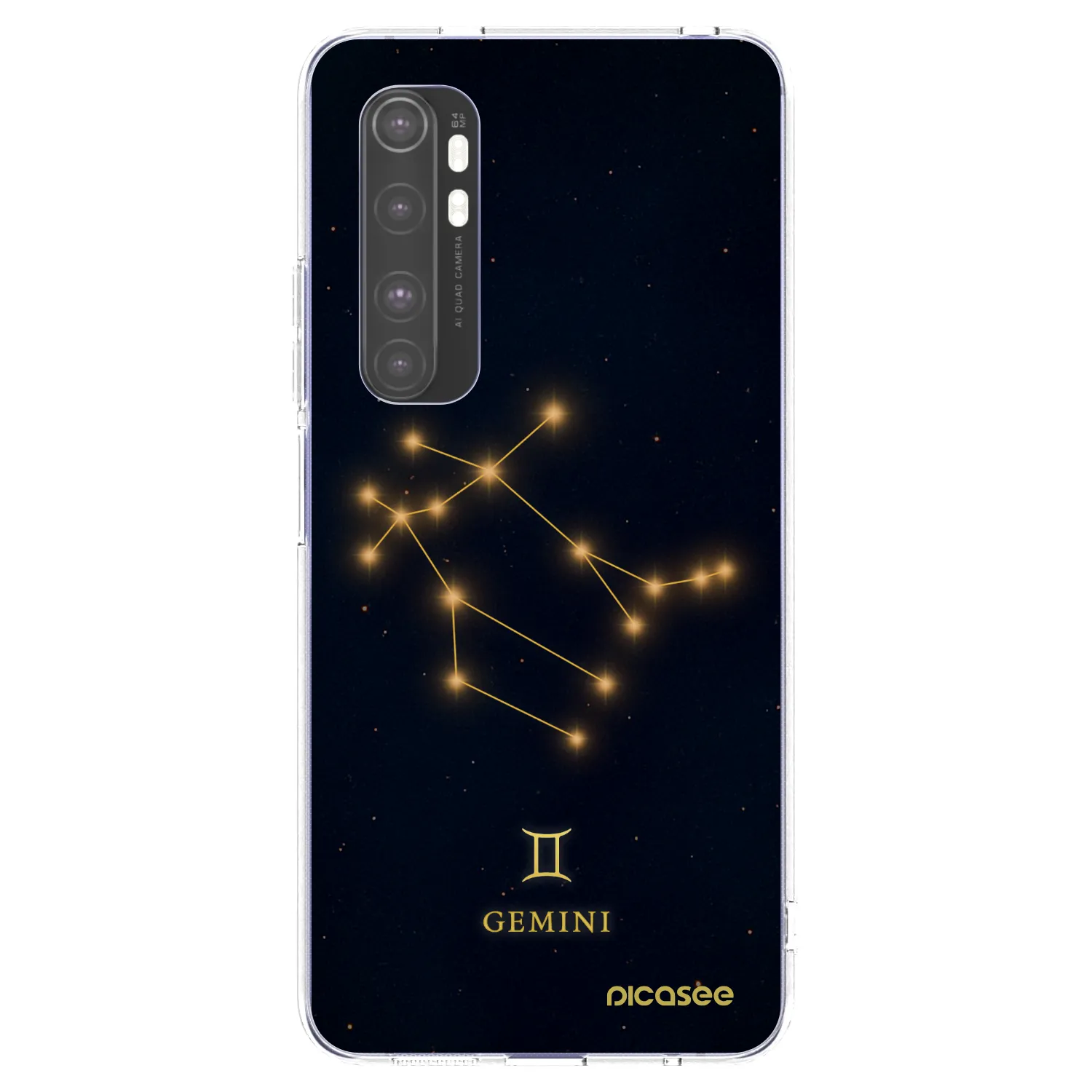 Picasee silikónový prehľadný obal pre Xiaomi Mi Note 10 Lite - GEMINI