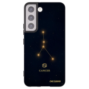 Picasee silikónový čierny obal pre Samsung Galaxy S22 5G - CANCER