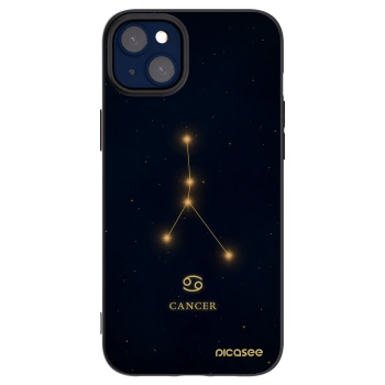 Picasee silikónový čierny obal pre Apple iPhone 14 Plus - CANCER