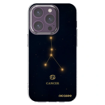 Picasee silikónový prehľadný obal pre Apple iPhone 14 Pro - CANCER