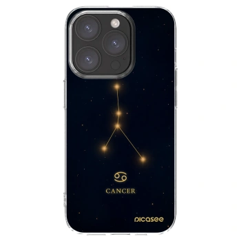 Picasee silikónový prehľadný obal pre Apple iPhone 15 Pro - CANCER
