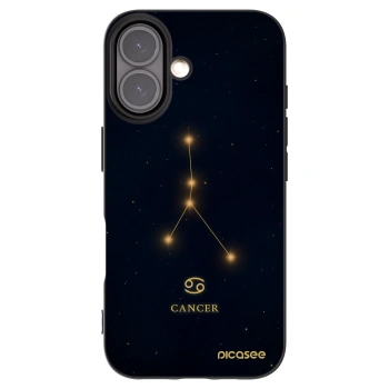 Picasee silikónový čierny obal pre Apple iPhone 16 - CANCER