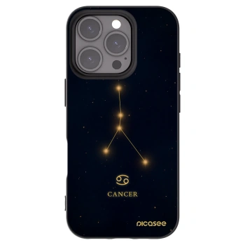 Picasee silikónový čierny obal pre Apple iPhone 16 Pro - CANCER