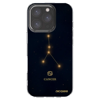 Picasee silikónový prehľadný obal pre Apple iPhone 16 Pro - CANCER