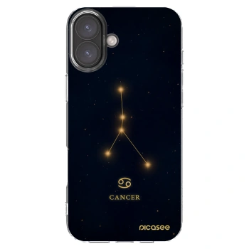 Picasee silikónový prehľadný obal pre Apple iPhone 16 Plus - CANCER