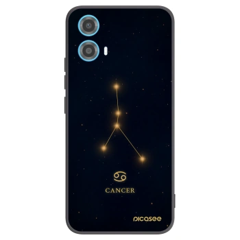 Picasee silikónový čierny obal pre Motorola Moto G34 5G - CANCER