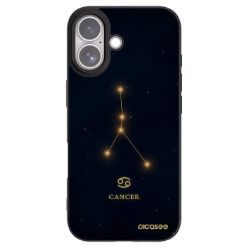 Picasee silikónový čierny obal pre Apple iPhone 17 - CANCER