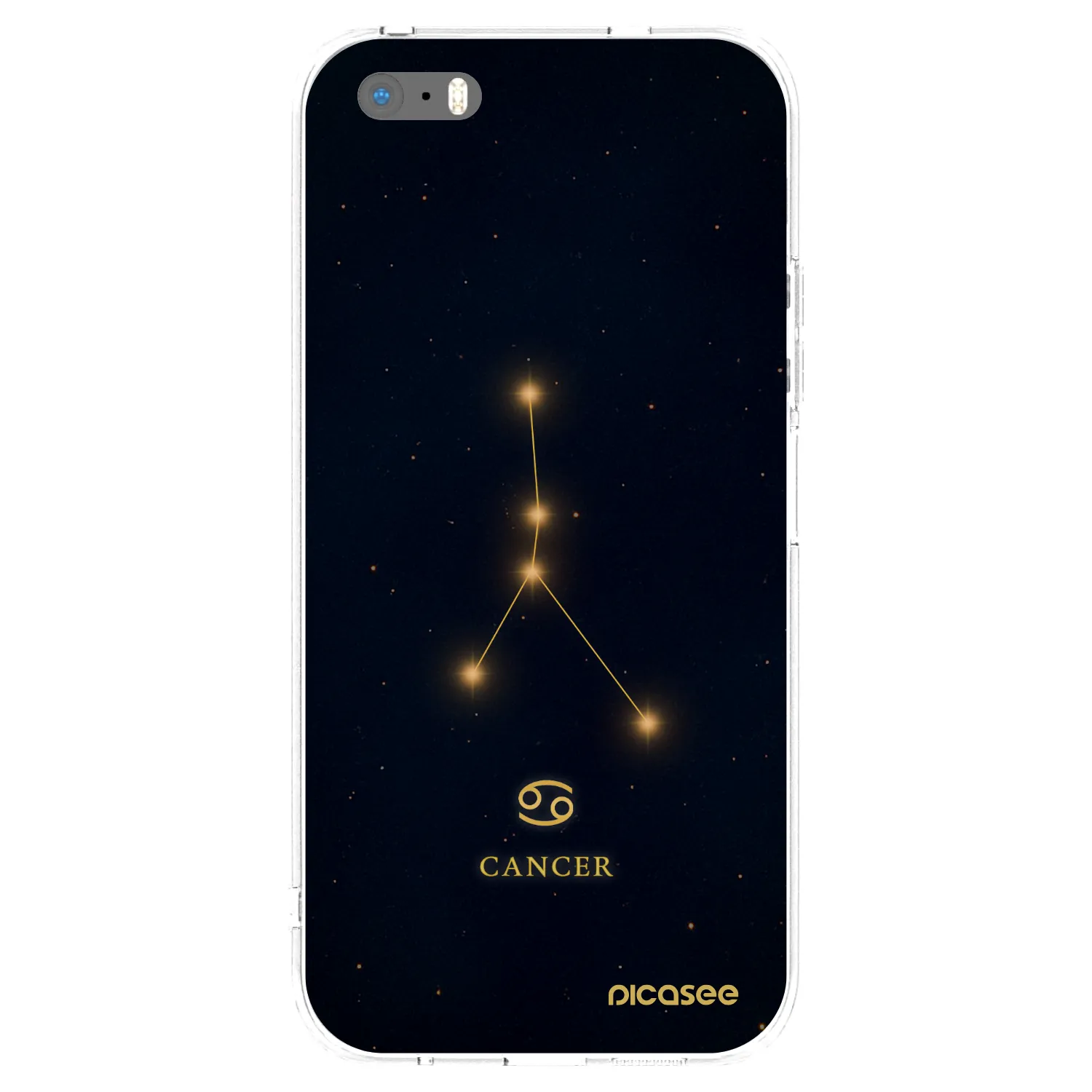 Picasee silikónový prehľadný obal pre Apple iPhone 5/5S/SE - CANCER