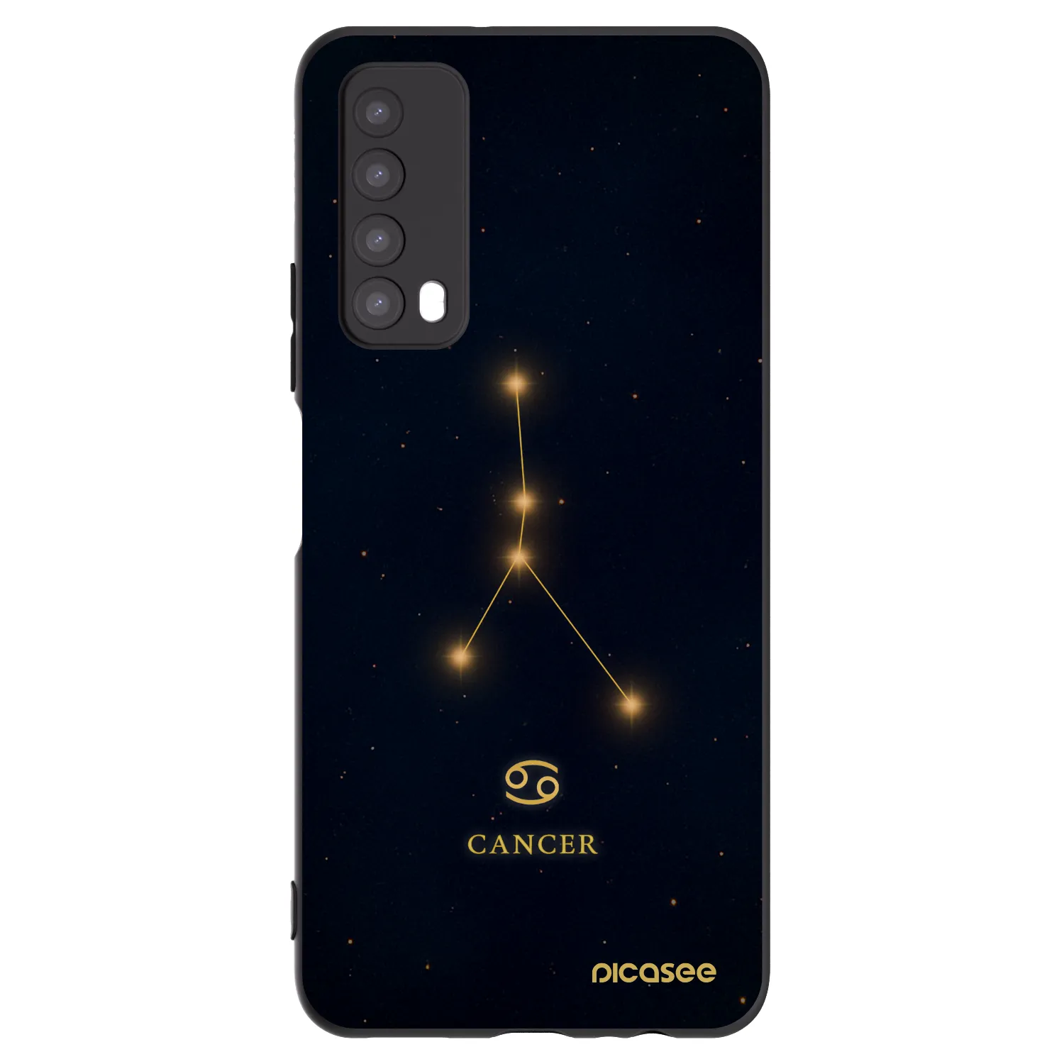 Picasee silikónový čierny obal pre Huawei P Smart 2021 - CANCER
