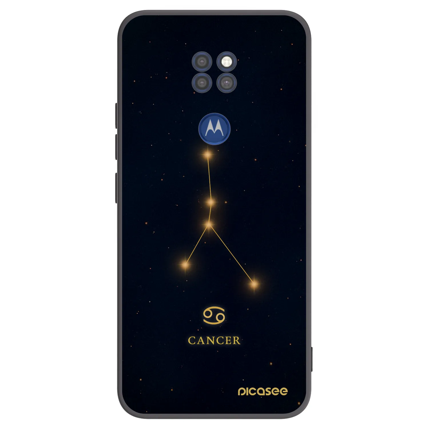 Picasee silikónový čierny obal pre Motorola Moto G9 Play - CANCER