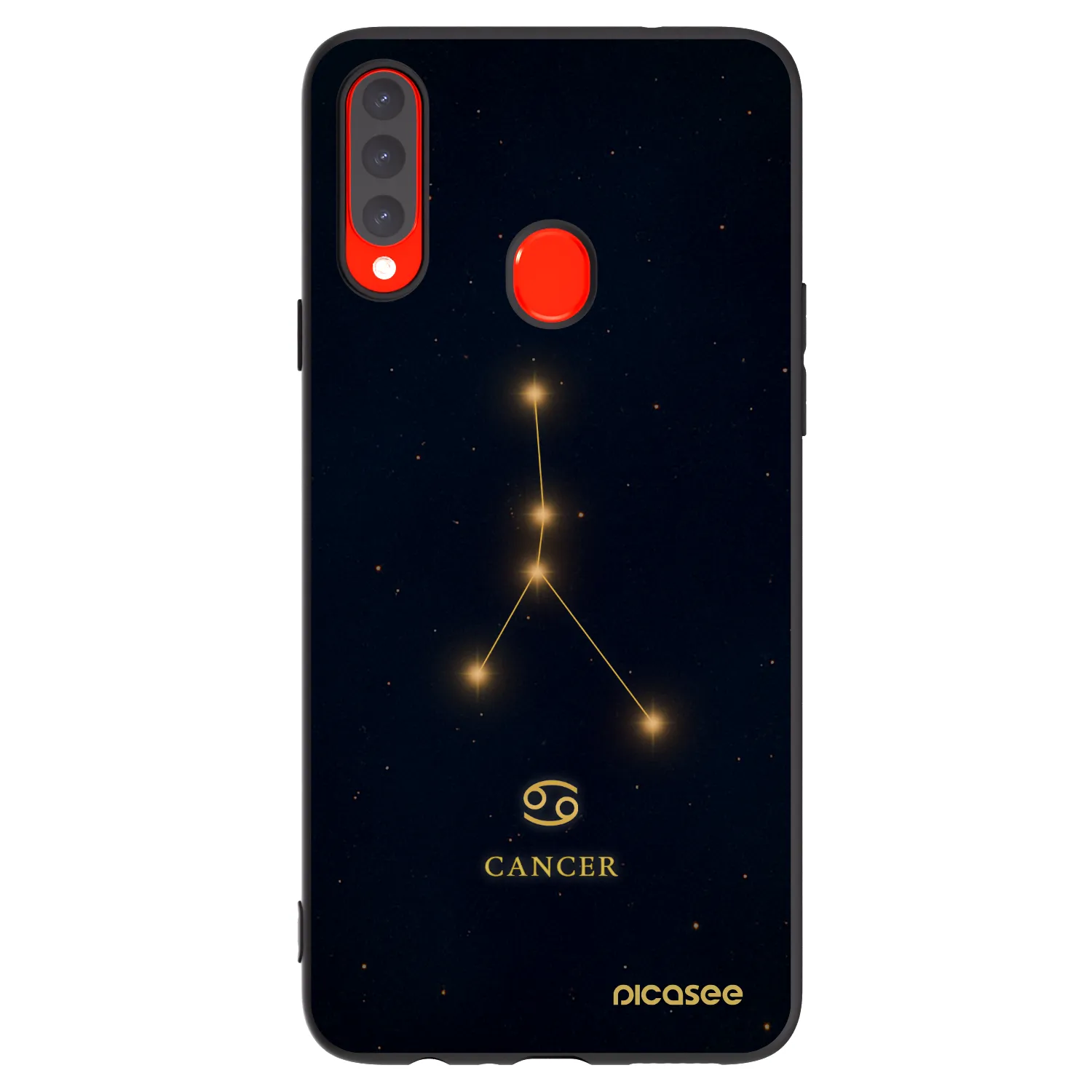 Picasee silikónový čierny obal pre Samsung Galaxy A20s - CANCER