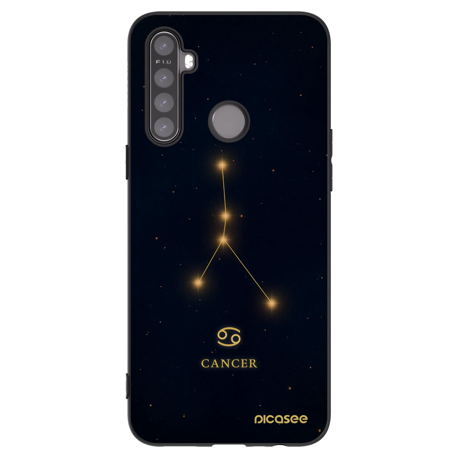 Picasee silikónový čierny obal pre Realme 5 - CANCER