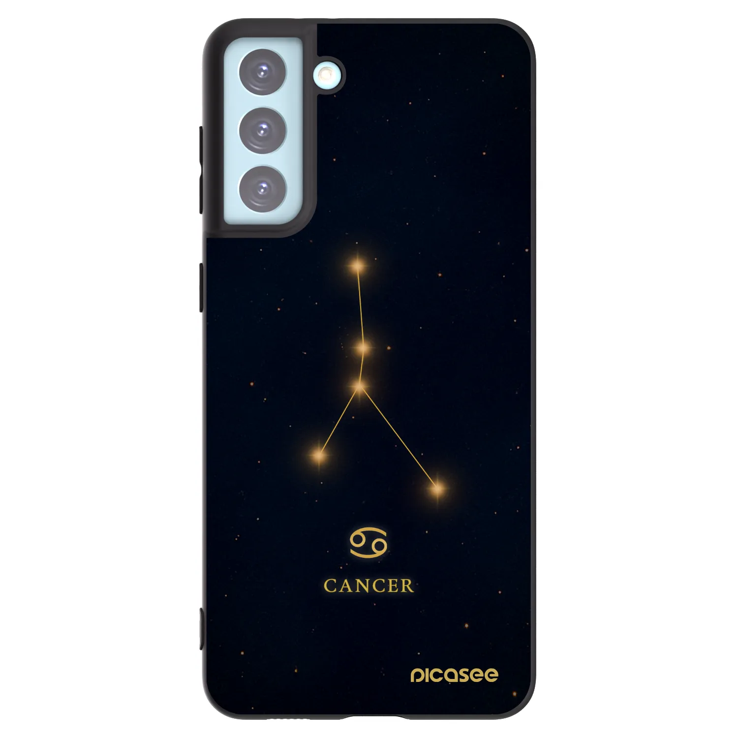Picasee silikónový čierny obal pre Samsung Galaxy S21+ 5G G996F - CANCER