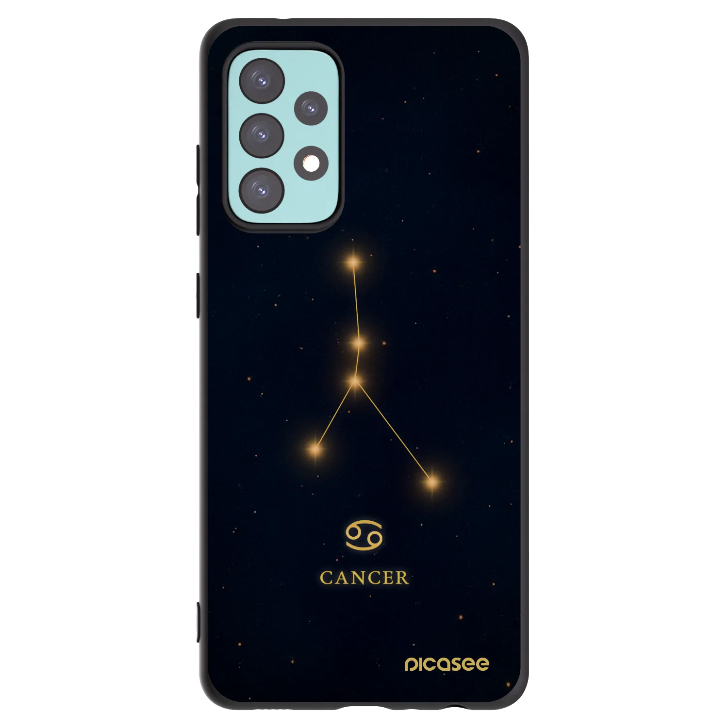 Picasee silikónový čierny obal pre Samsung Galaxy A72 A725F - CANCER