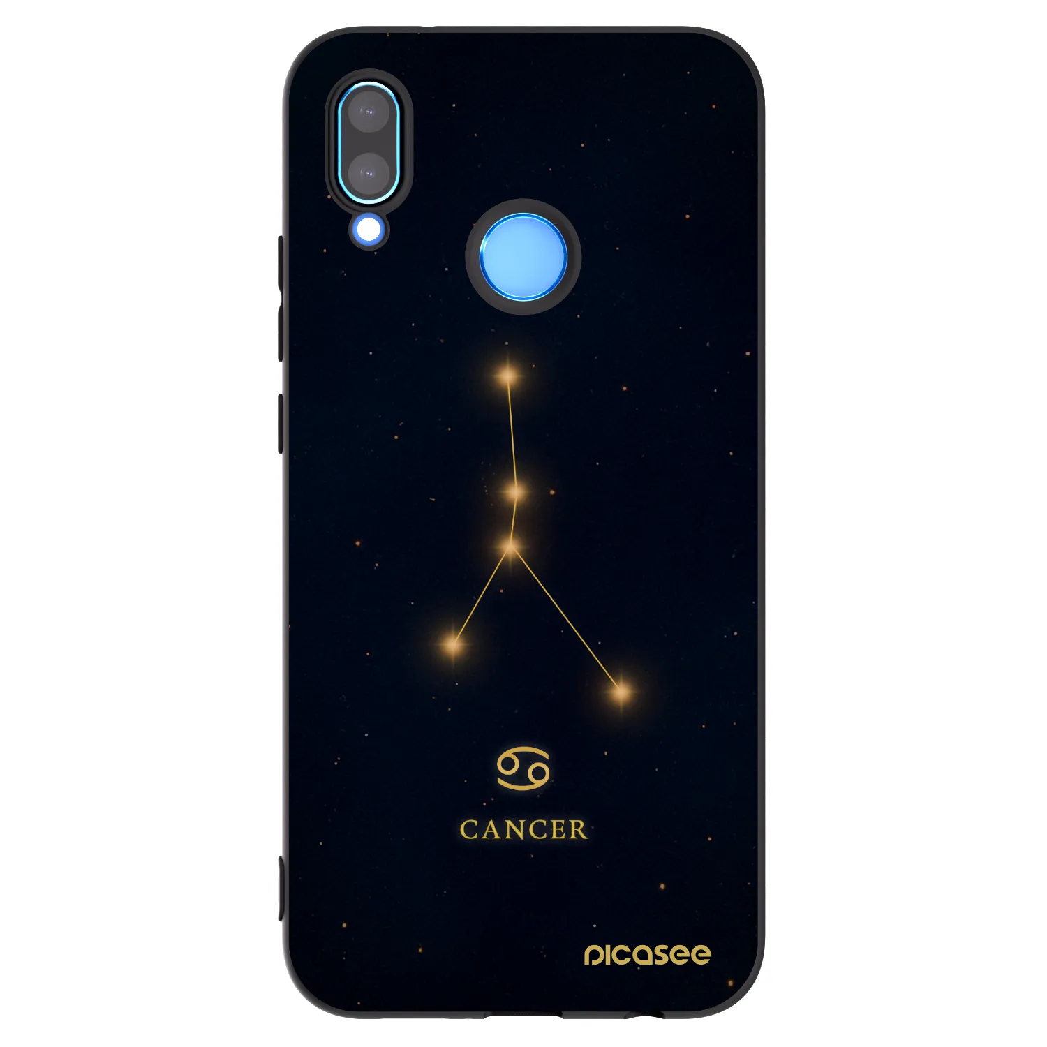 Picasee silikónový čierny obal pre Huawei P20 Lite - CANCER