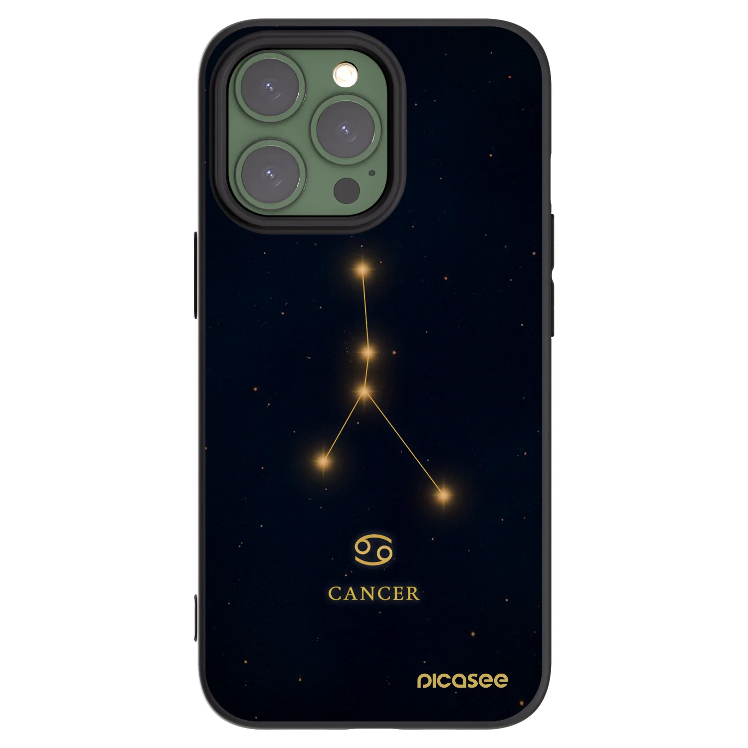 Picasee silikónový čierny obal pre Apple iPhone 13 Pro - CANCER