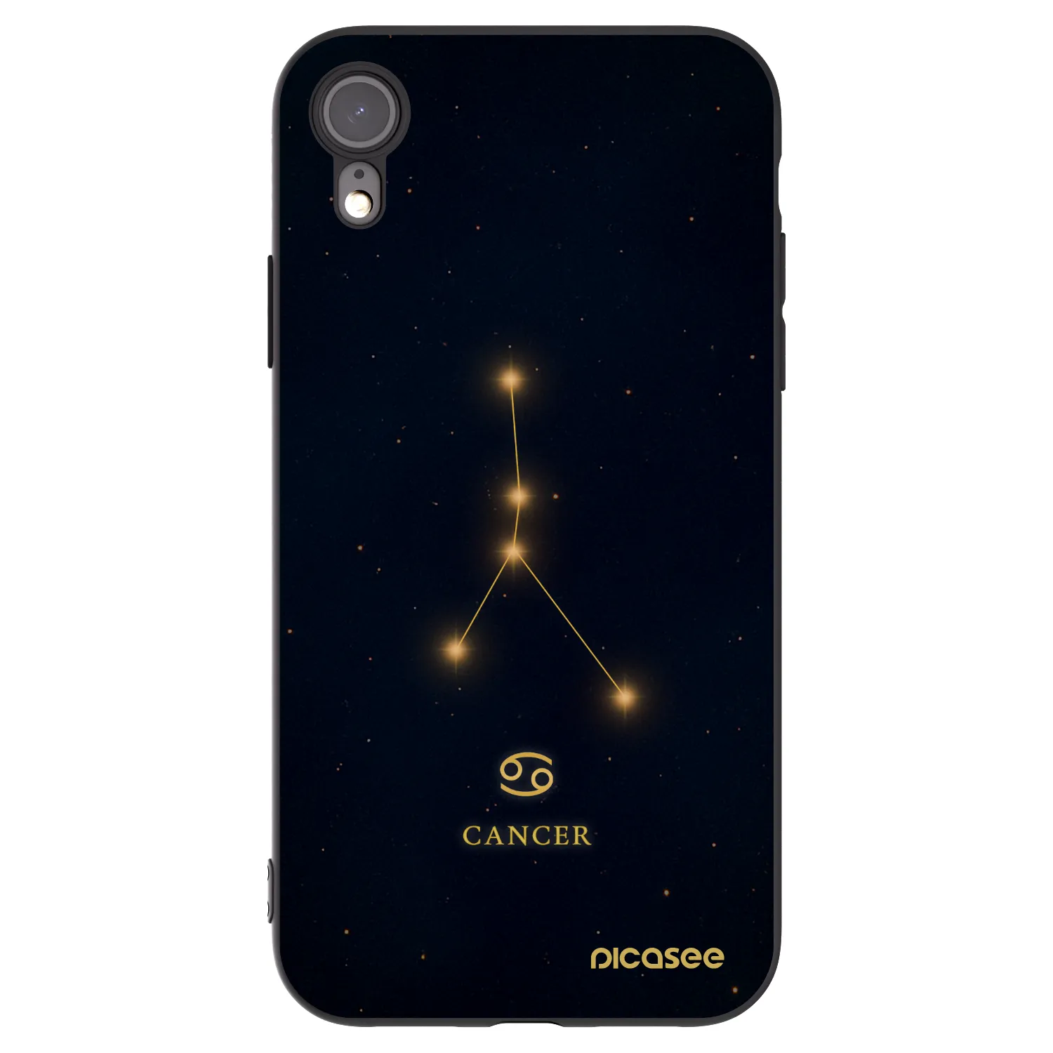 Picasee silikónový čierny obal pre Apple iPhone XR - CANCER