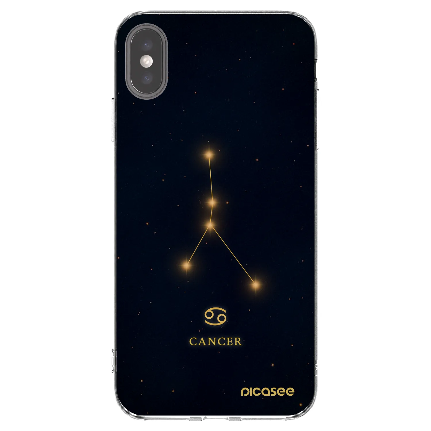 Picasee silikónový prehľadný obal pre Apple iPhone XS Max - CANCER