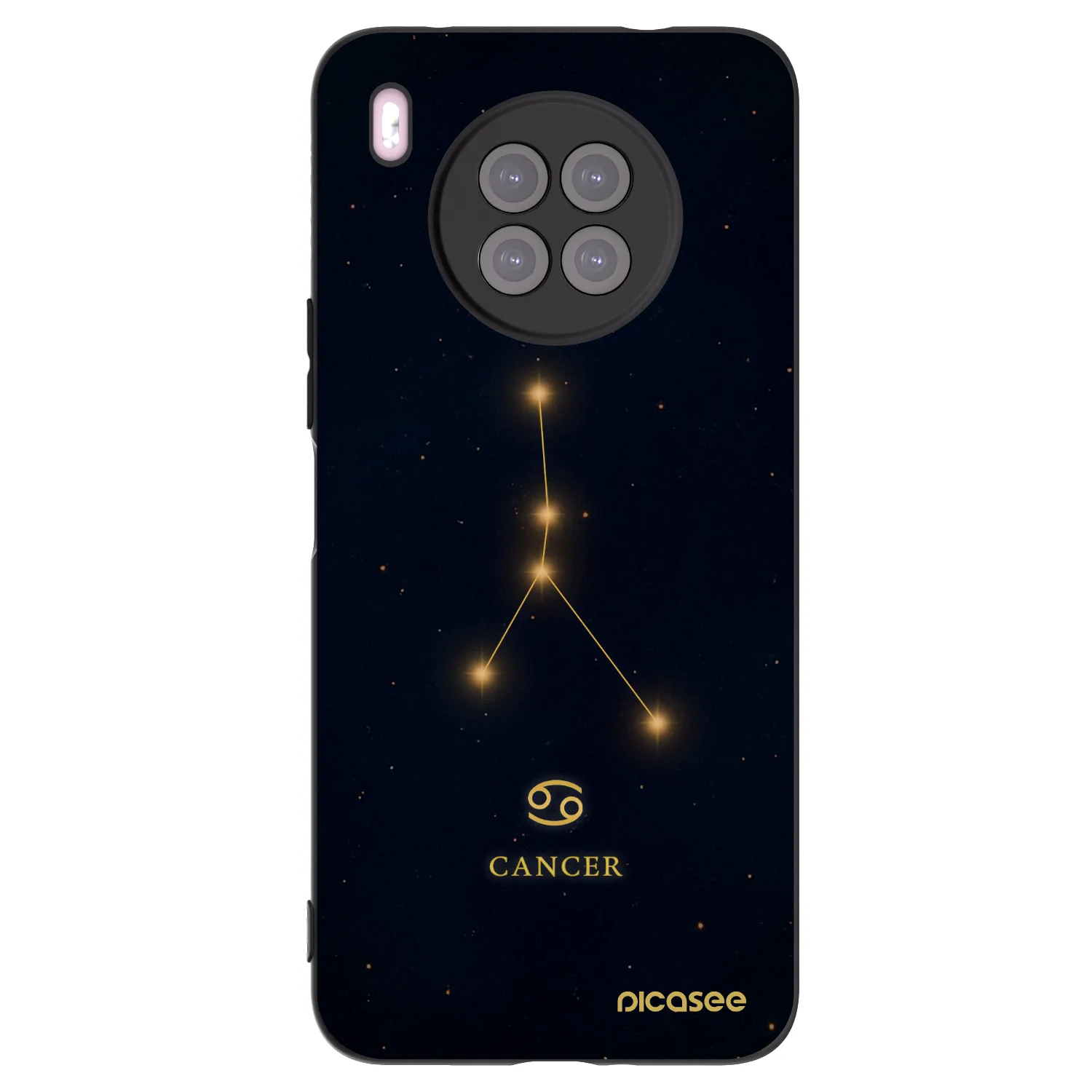 Picasee silikónový čierny obal pre Huawei Nova 8i - CANCER