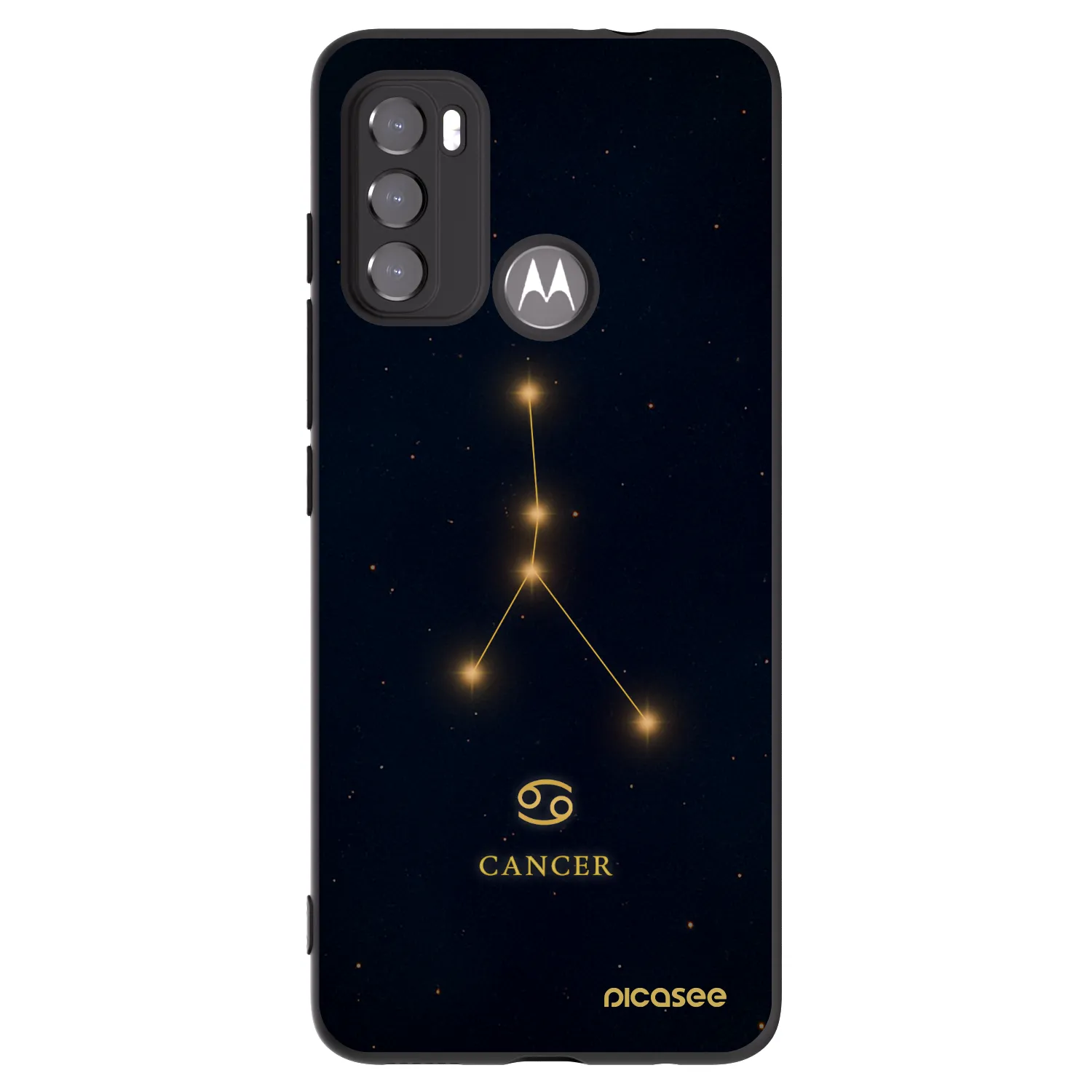 Picasee silikónový čierny obal pre Motorola Moto G60 - CANCER