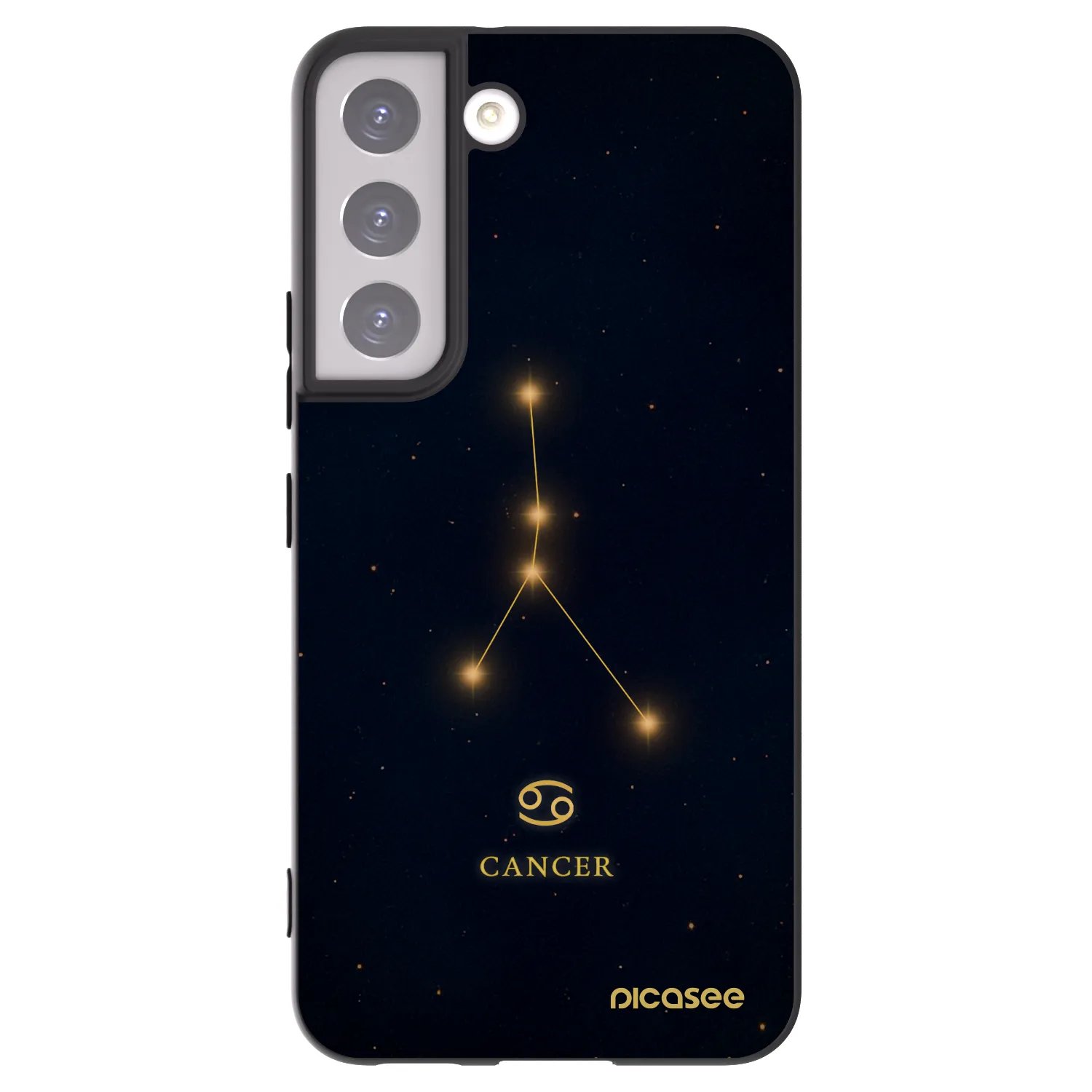 Picasee silikónový čierny obal pre Samsung Galaxy S22 5G - CANCER