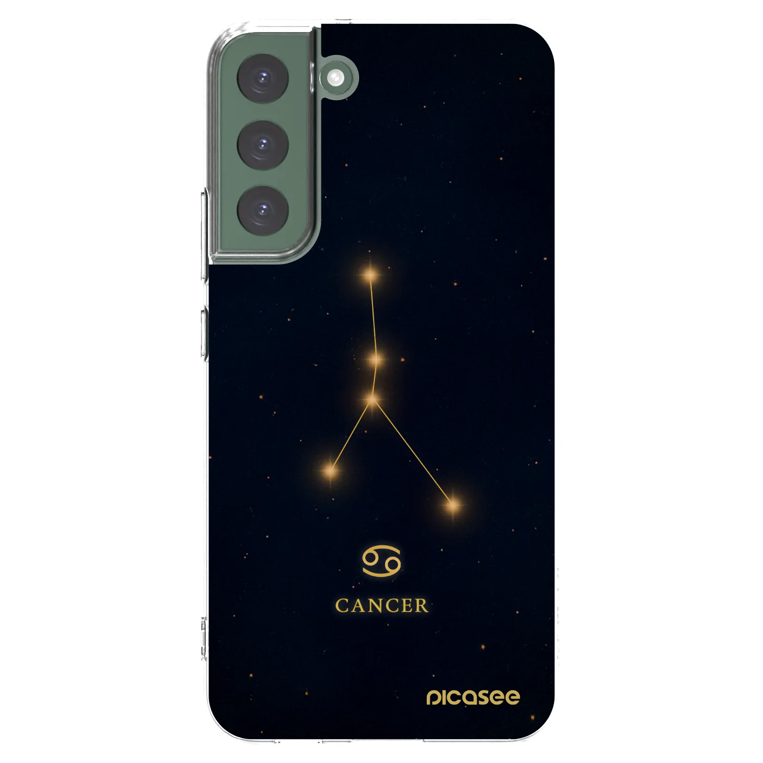 Picasee silikónový prehľadný obal pre Samsung Galaxy S22+ 5G - CANCER