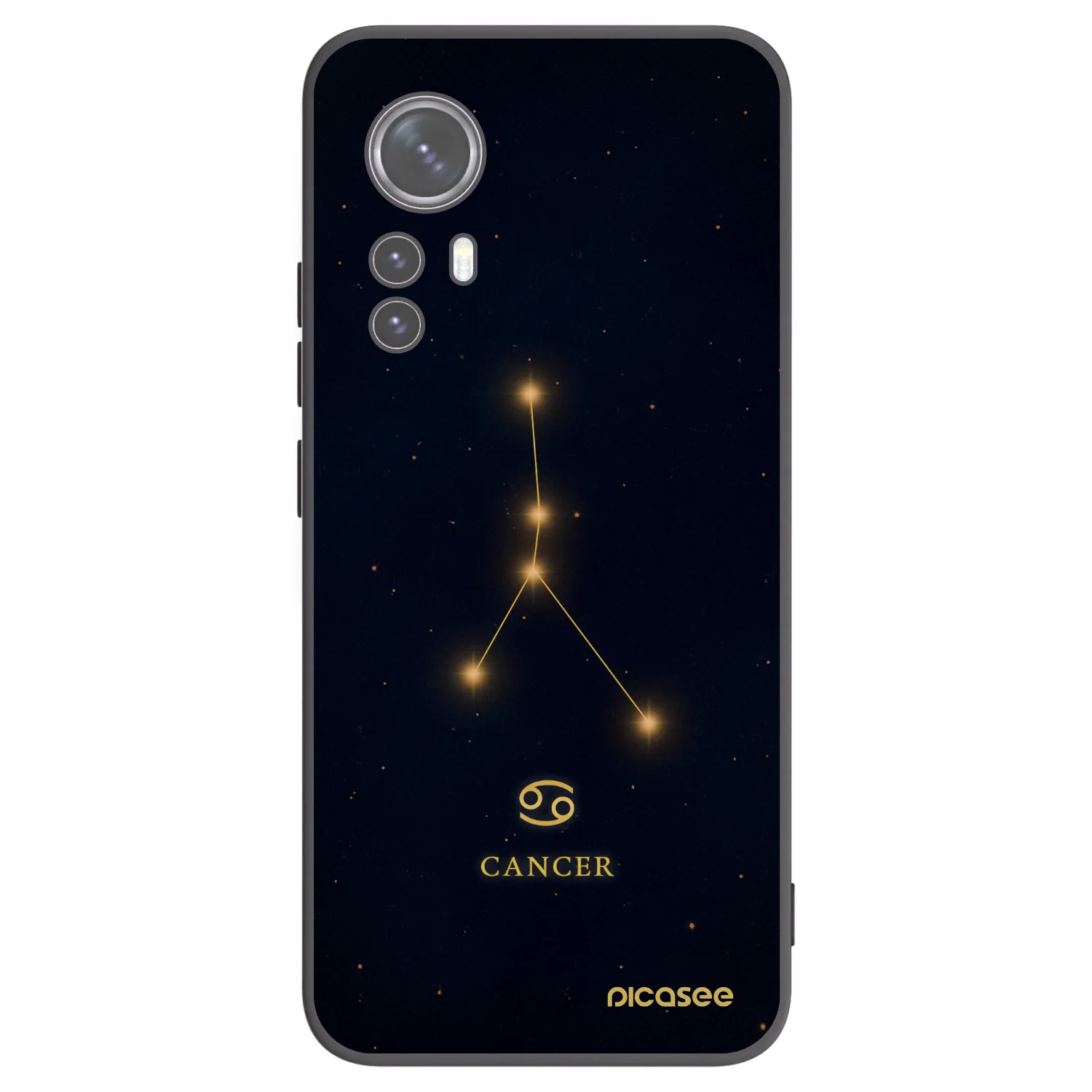 Picasee silikónový čierny obal pre Xiaomi 12 - CANCER
