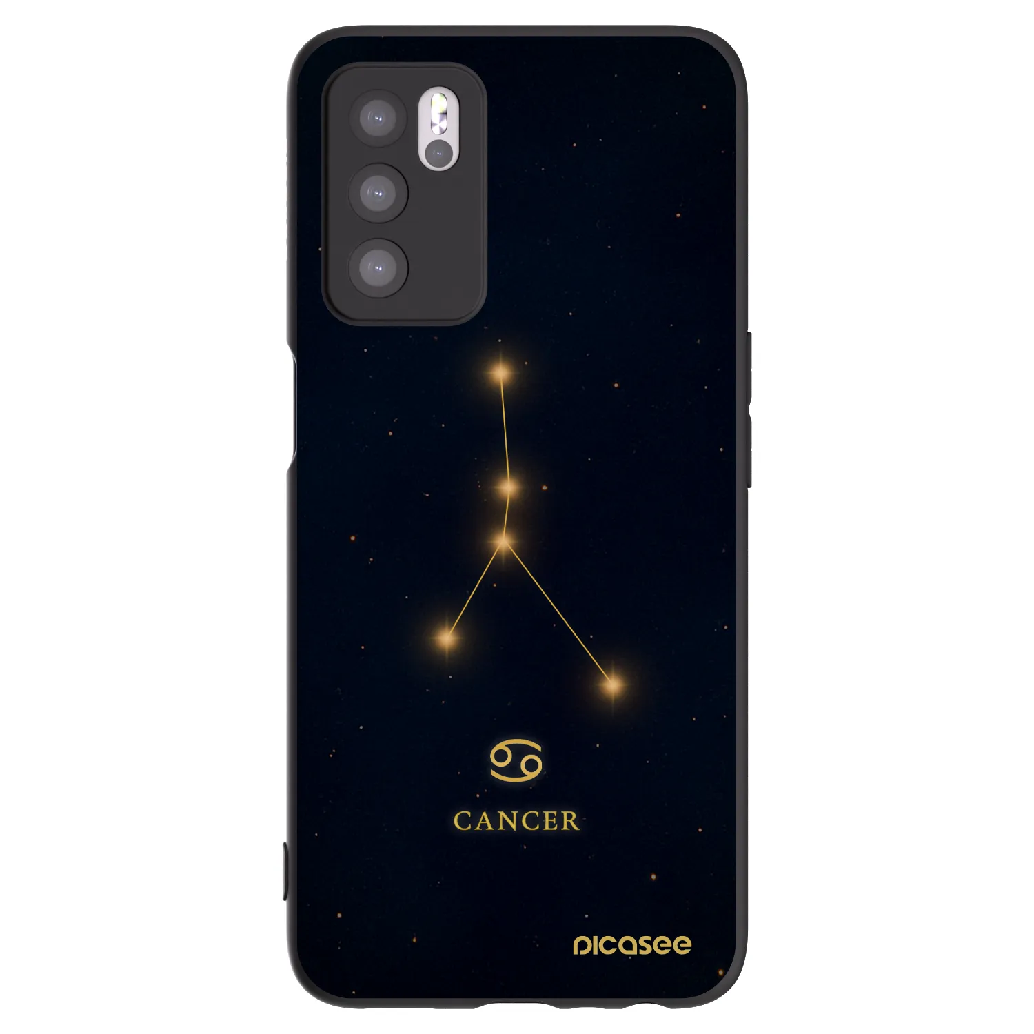 Picasee silikónový čierny obal pre OPPO A16s - CANCER