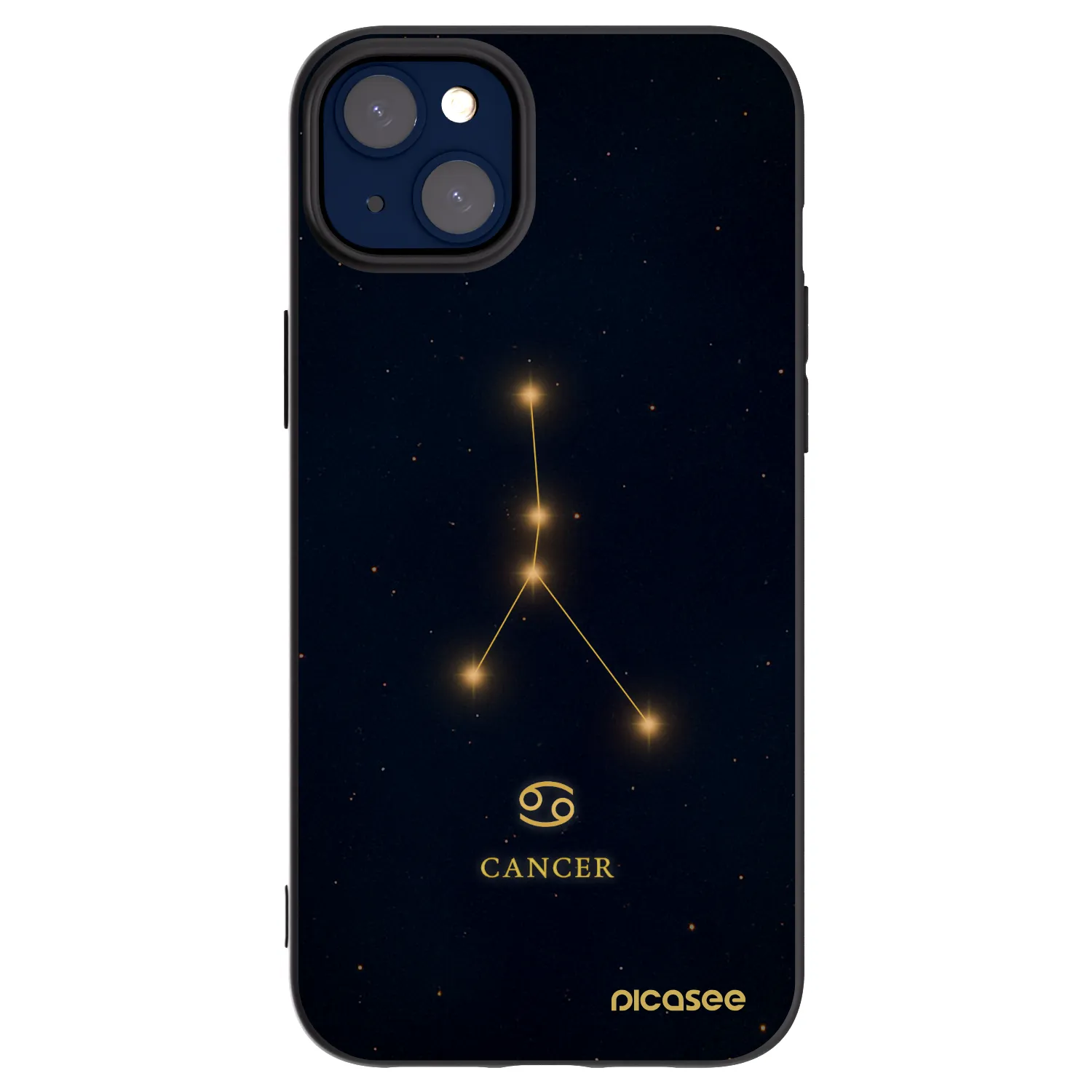 Picasee silikónový čierny obal pre Apple iPhone 14 Plus - CANCER