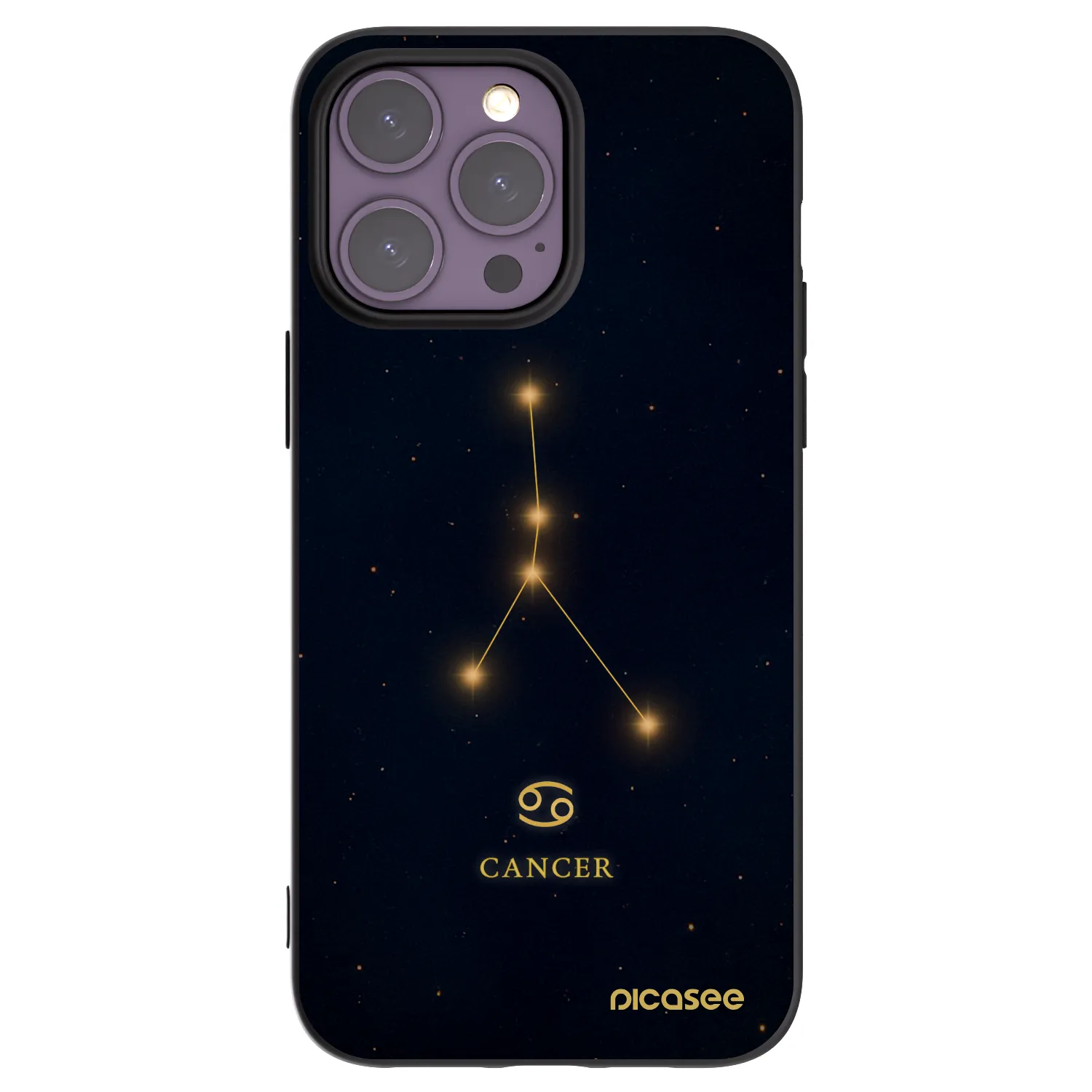 Picasee silikónový čierny obal pre Apple iPhone 14 Pro Max - CANCER