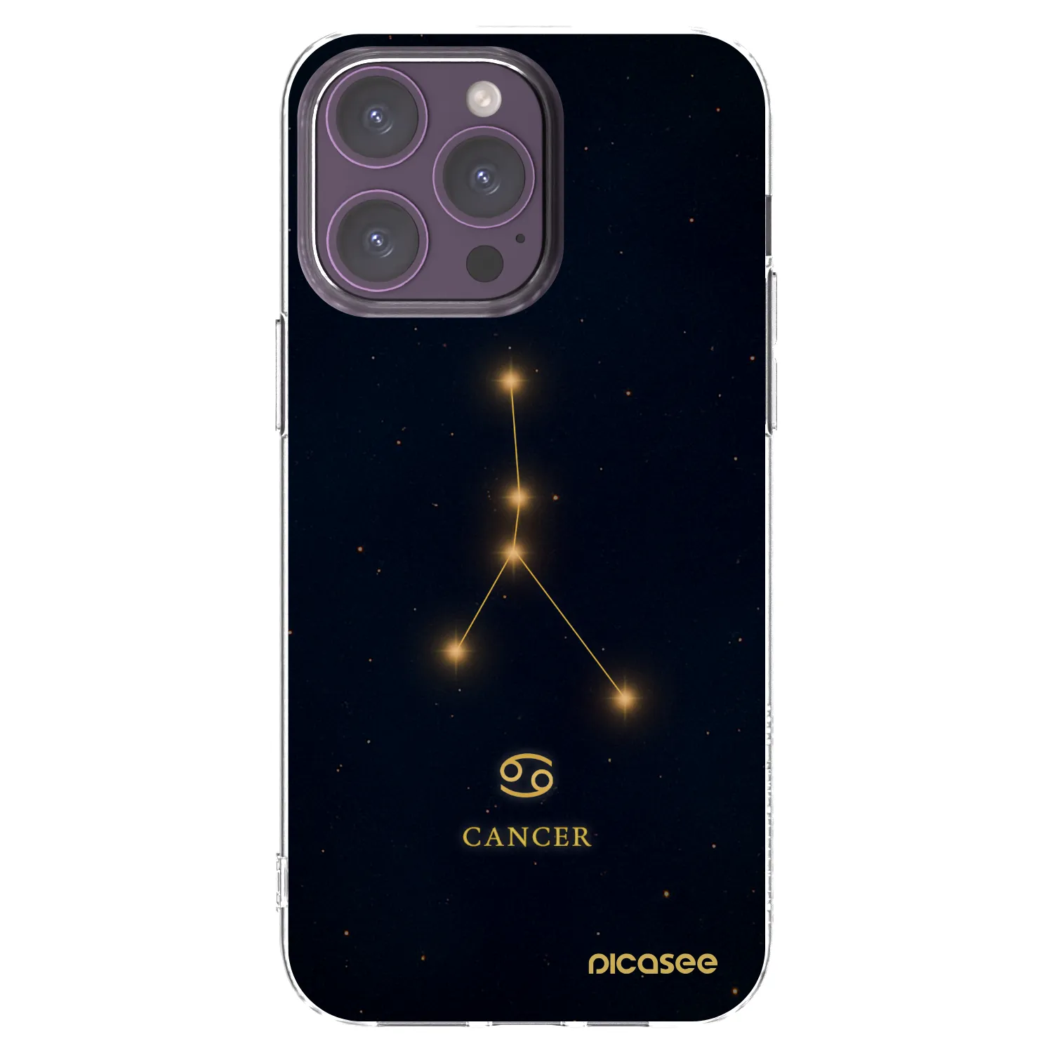 Picasee silikónový prehľadný obal pre Apple iPhone 14 Pro Max - CANCER