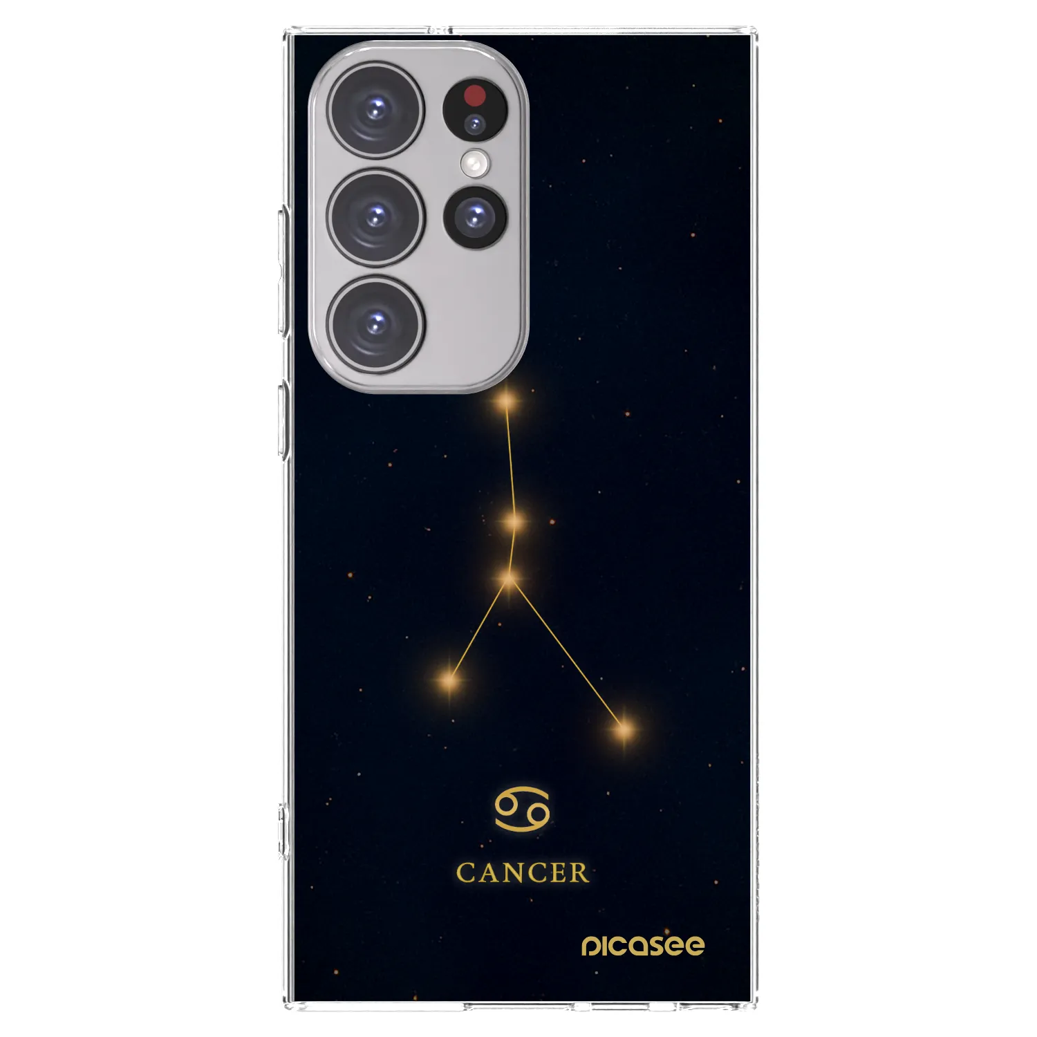 Picasee silikónový prehľadný obal pre Samsung Galaxy S23 Ultra 5G - CANCER