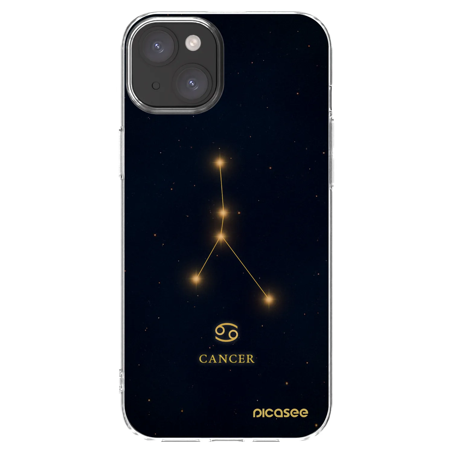 Picasee silikónový prehľadný obal pre Apple iPhone 15 Plus - CANCER