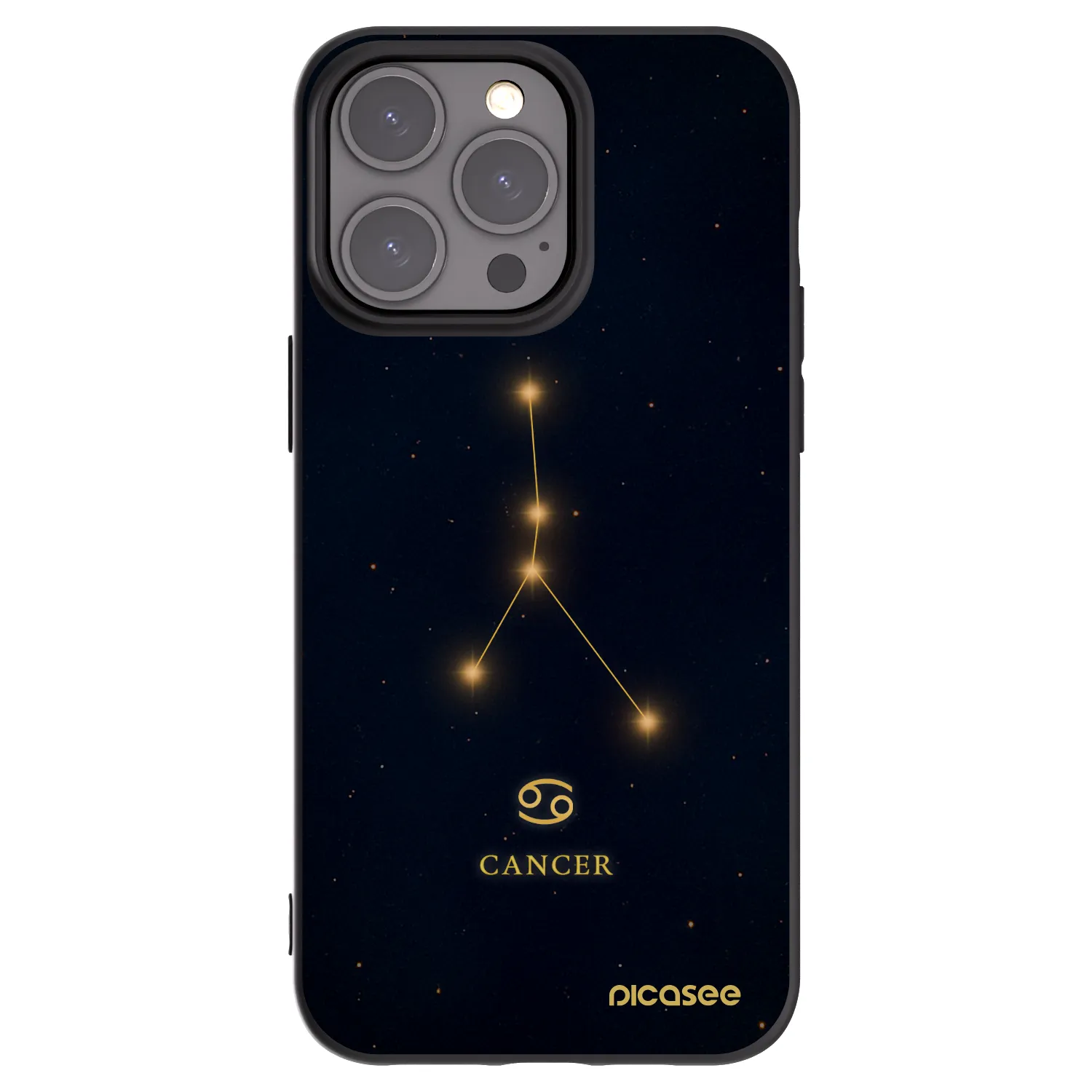 Picasee silikónový čierny obal pre Apple iPhone 15 Pro Max - CANCER